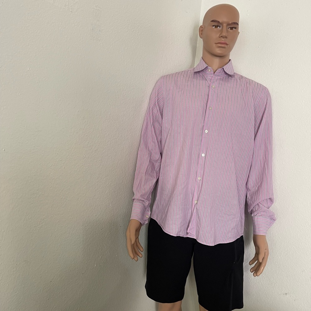 Hugo Boss Pink Casual Button Down Shirt